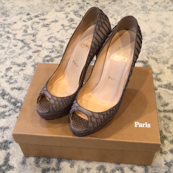 Louboutin Banana 140 Python Talco - Picture 1 of 8